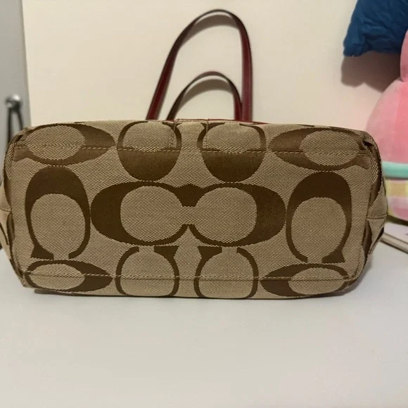 Coach Vintage Legacy Red Stripe Signature Cs Tote Shoulder Bag 2006 - Picture 4 of 10